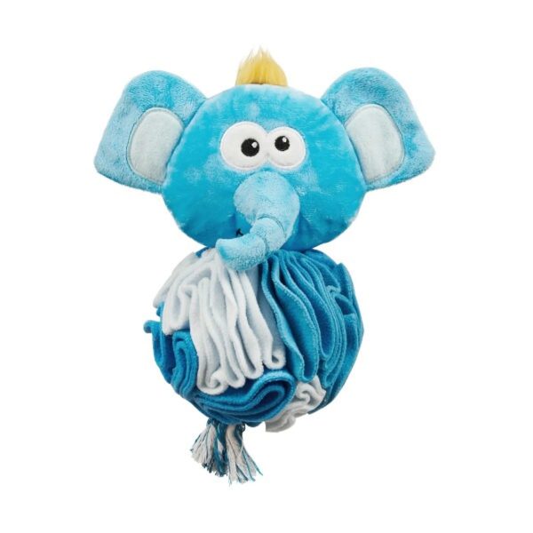 Nina Ottosson Stuff N  Snuffle Elephant Interactive Plush Dog Toy Blue Online Sale