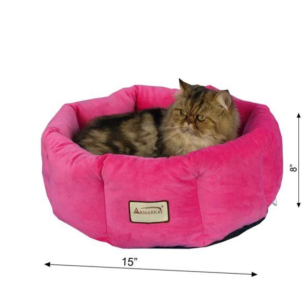 Armarkat Cat Bed, Warm Pet cuddle bed, PInk Sale