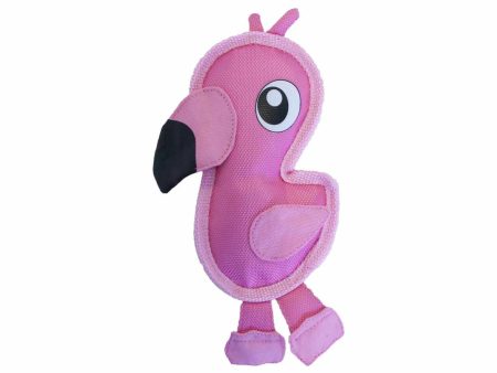 Outward Hound Fire Biterz Flamingo Durable Fire Hose Dog Toy Pink Small For Sale