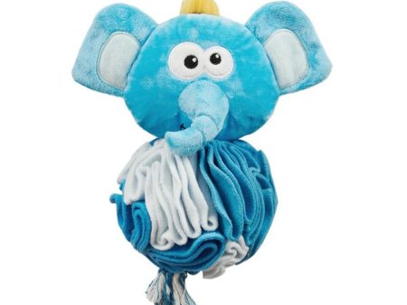 Nina Ottosson Stuff N  Snuffle Elephant Interactive Plush Dog Toy Blue Online Sale