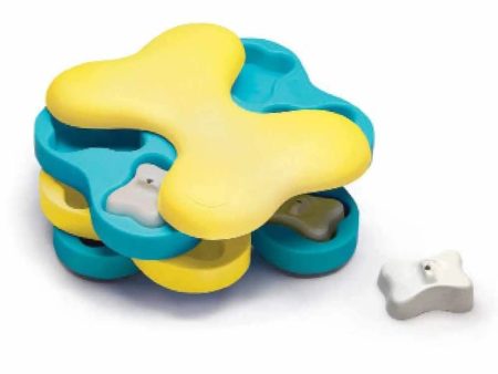 Nina Ottosson Dog Tornado Interactive Treat Dog Puzzle Toy Blue Yellow Level 2 Sale