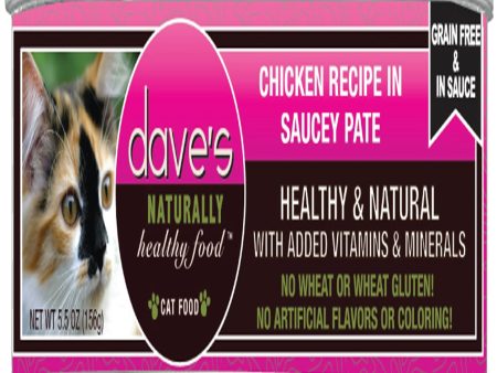 Dave s Cat Grain Free Saucey Chicken N 5.5oz. (Case of 24) For Discount