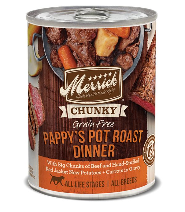 Merrick Dog Chunky Pappy Pot Roast 12.7oz. (Case of 12) Online now