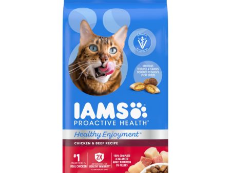 IAMS ProActive Health Healthy Enjoyment Dry Cat Food Chicken & Beef 1ea 3 lb Discount