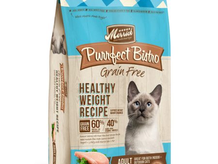 Merrick Purrfect Bistro Grain Free Healthy Weight Recipe 7Lb Supply