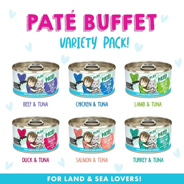 BFF Cat Play Pat Partay! Variety Pack 3oz. (Case of 12) Sale