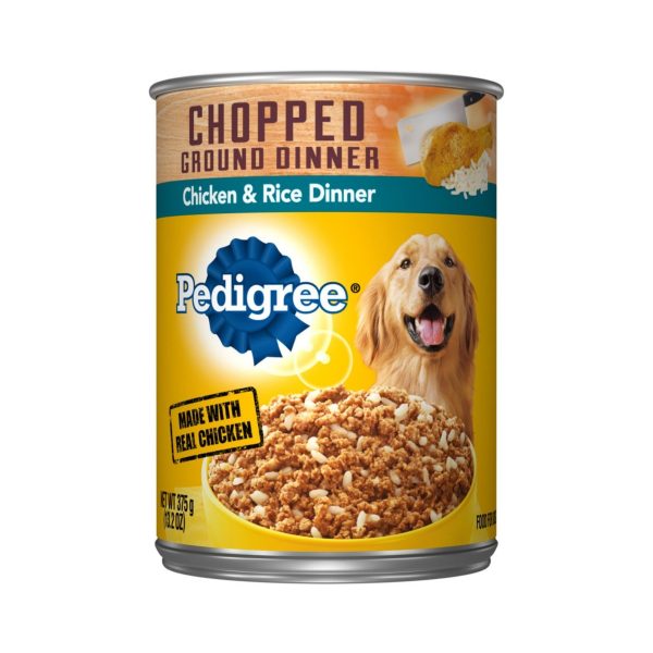 Pedigree Chopped Ground Dinner Adult Wet Dog Food Chicken & Rice 13.2oz. (Case of 12) Discount