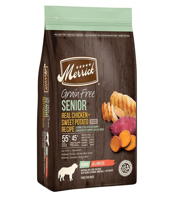 Merrick Dog Grain Free Senior Chicken And Sweet Potato 22Lb Supply