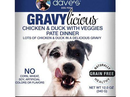 Dave s Cat s Dog Grain Free Gravylicious Chicken And Duck 12oz. (Case of 12) Sale