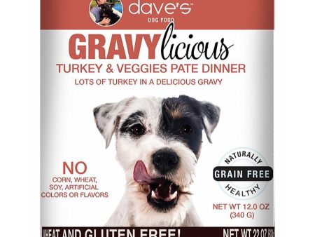 Daves Cats Dog Grain Free Gravylicious Turkey 12oz. (Case of 12) For Cheap