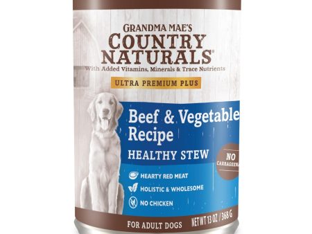 Grandma Mae s Country Naturals Healthy Stew Wet Dog Food Beef & Vegetable, 13oz. (Case of 12) For Discount