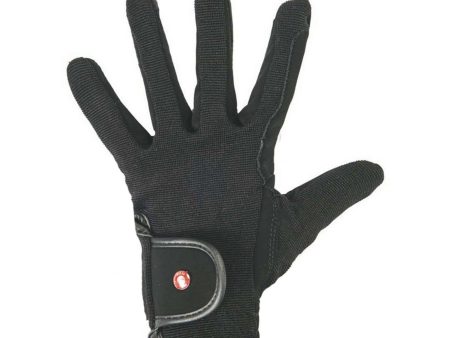 HKM Pro Team Rijhandschoenen Pro Imitatieleer Zwart on Sale