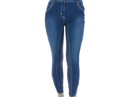 HKM Rijbroek Pasadena Summer Denim Siliconen Zitvlak Jeans Blauw on Sale