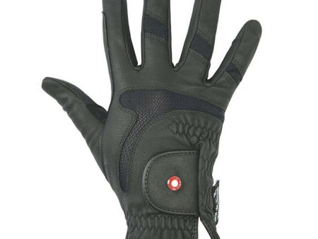 HKM Pro Team Rijhandschoenen Professional Air Mesh Zwart Hot on Sale