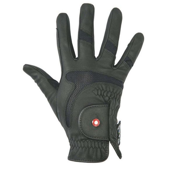 HKM Pro Team Rijhandschoenen Professional Air Mesh Zwart Hot on Sale