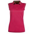 HKM Poloshirt Classico Mouwloos Cranberry Discount