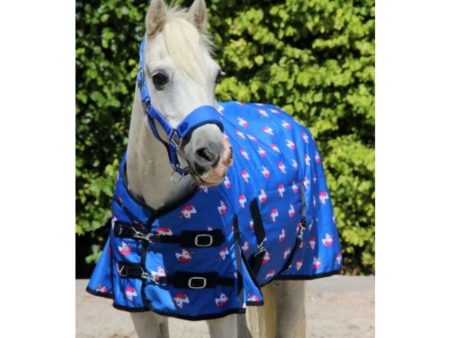 HB Harry & Hector Outdoordeken Unicorn 200gr Royal Blue Online Hot Sale