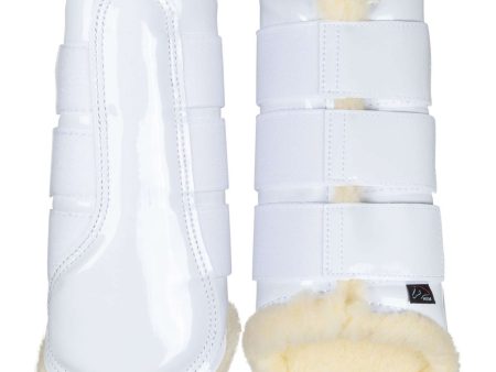 HKM Dressage Boots Comfort Lak Wit on Sale