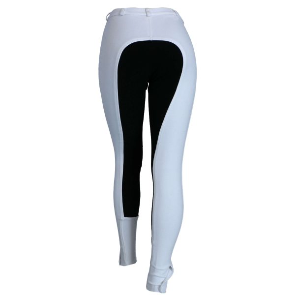 HKM Rijbroek Basic Belmtex Grip 3 4 Zitvlak Dames Wit Zwart Cheap