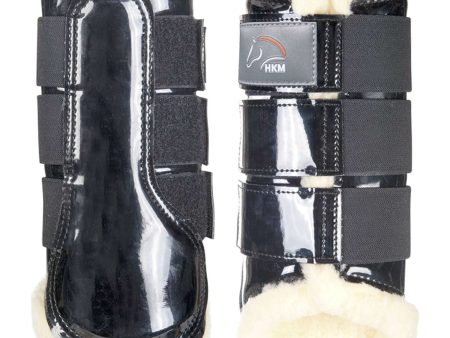 HKM Dressage Boots Comfort Lak Zwart Supply