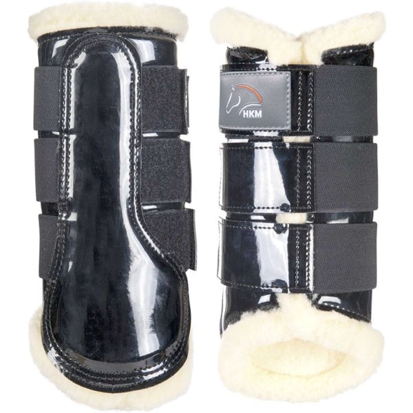 HKM Dressage Boots Comfort Lak Zwart Supply