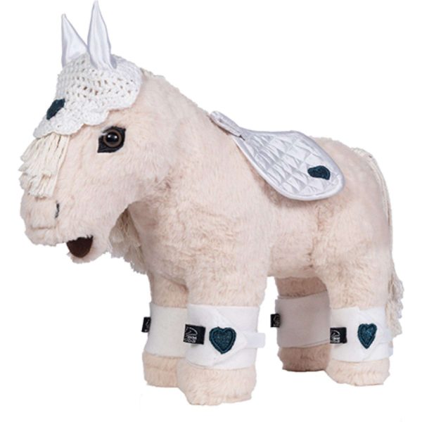 HKM Knuffel Pony Wedstrijdset Wit Donkerblauw Sale